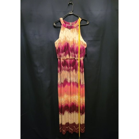 METAPHOR Missy BLSN Halter Maxi Pink Combo Size 10 - Picture 3 of 9